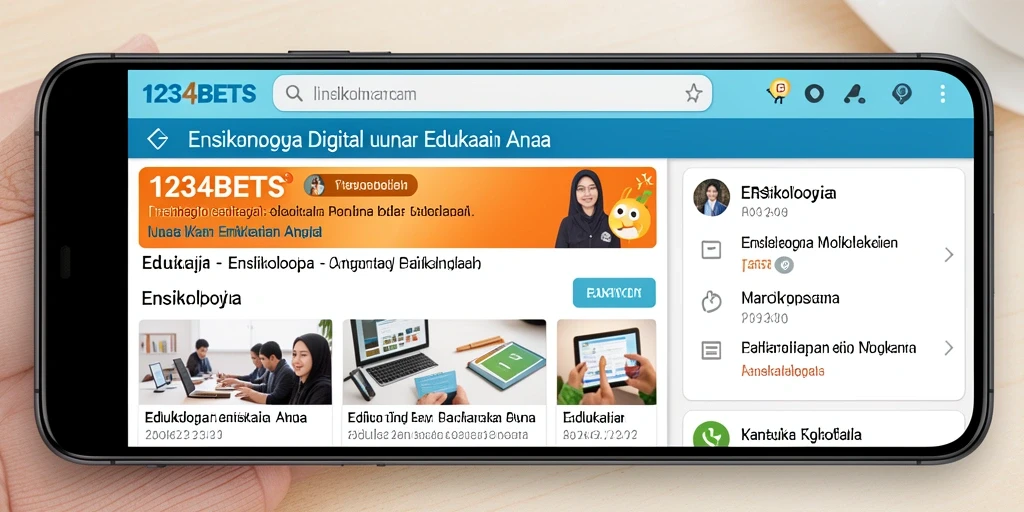 Tampilan antarmuka pengguna 1234BETS yang informatif dan interaktif.