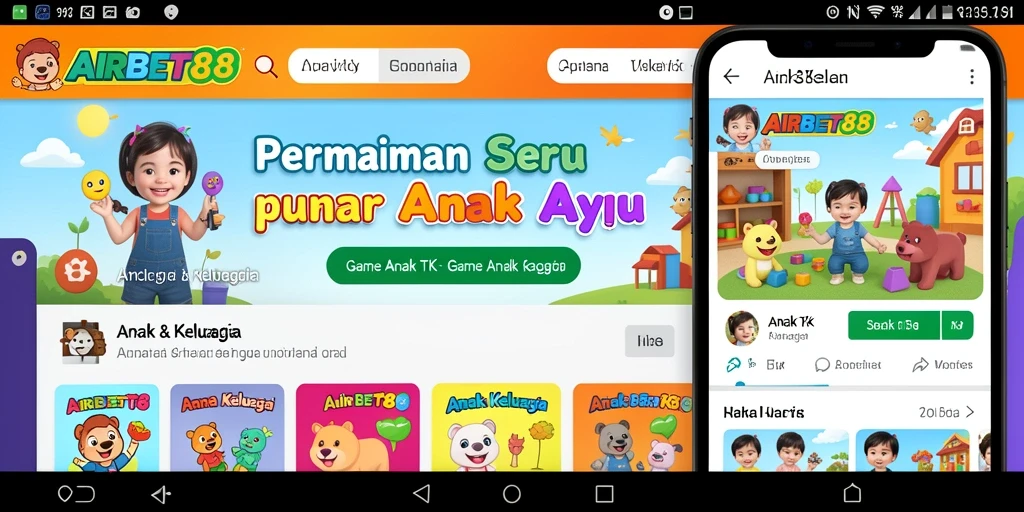 Antarmuka ceria dan interaktif untuk belajar sambil bermain.