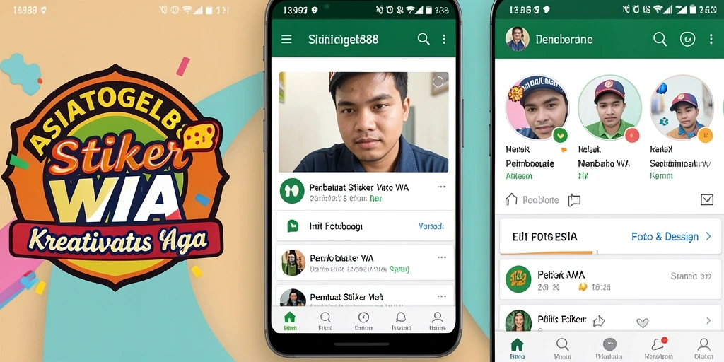 Antarmuka pengguna ASIATOGEL88 menampilkan alat yang intuitif untuk membuat stiker.