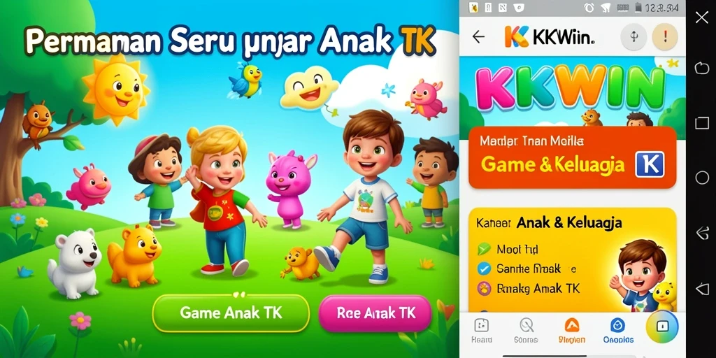 Antarmuka aplikasi KKWIN yang ramah anak dan interaktif.
