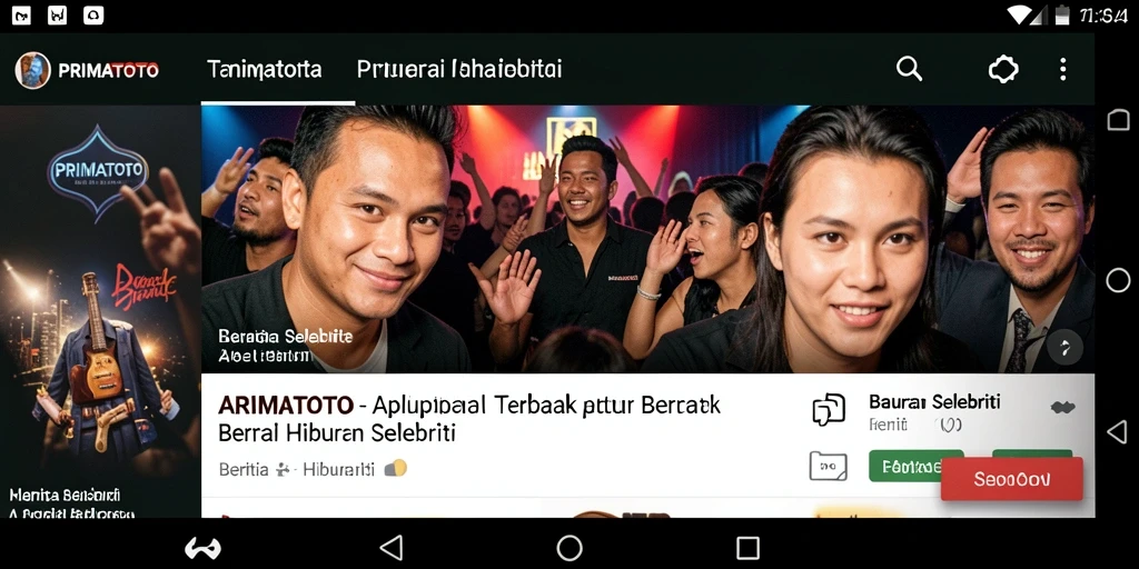 Antarmuka <strong>PRIMATOTO</strong> yang menawan dan informatif tentang hiburan selebriti.