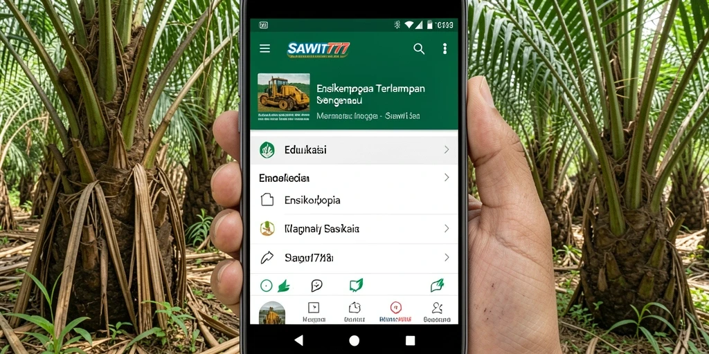 Tampilan antarmuka pengguna <strong>SAWIT777</strong> yang menarik dan informatif.