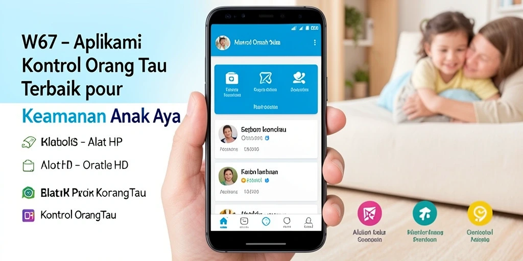 Tampilan antarmuka W67 yang intuitif untuk Kontrol Orang Tua.