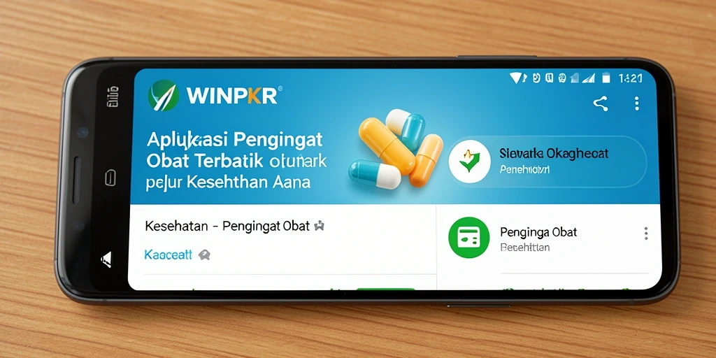 Tampilan antarmuka <strong>WINPKR</strong> yang sederhana dan intuitif untuk pengingat obat.