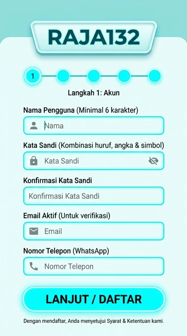 Cara Mudah Buat Akun Baru raja132 untuk Android